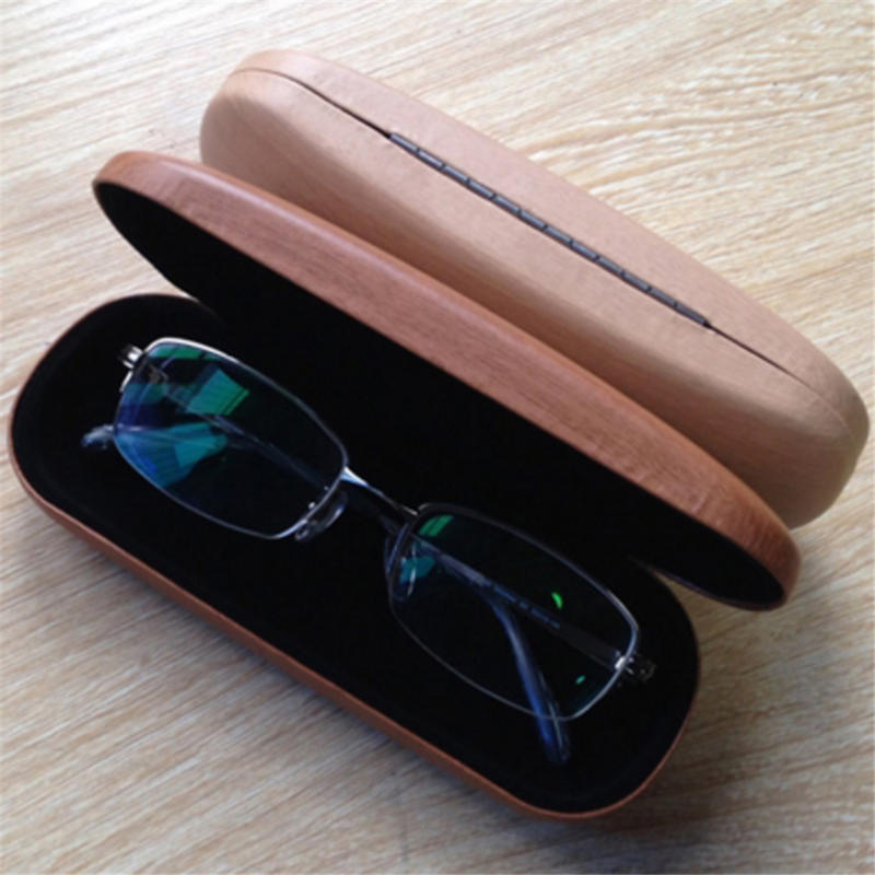 1 Stück Holzmaserung Hartes Etui Halter Metall Lesebrillenetui Für Herren Und Damen PU Leder Brillenbox Hohe Qualität