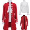 2021 European & American Men's Solid Color Steampunk Retro Stand Collar Coat