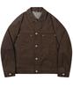 Trillion Washed Stitch Denim Jacket (Brown)