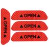 Car Open Door Sticker Door Stickers Open Sign Safety Sticker Reflective Night Warning Tape 4Pcs Decal Accessories