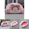 Cute Sanrio Melody Plush Pencil Bag Girl Cartoon Makeup Bag