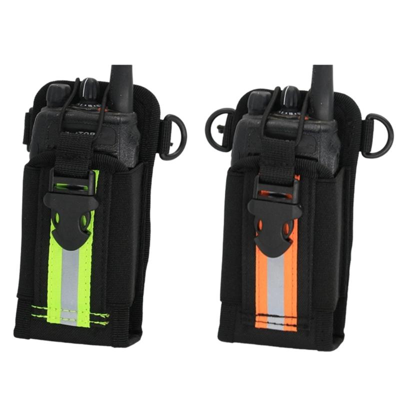 Adjustable Belt Mount Radio Pouch with Clip For GP328 P8268 PD780 Waist or Backpack Tactical Style Reflective Safety Nylon