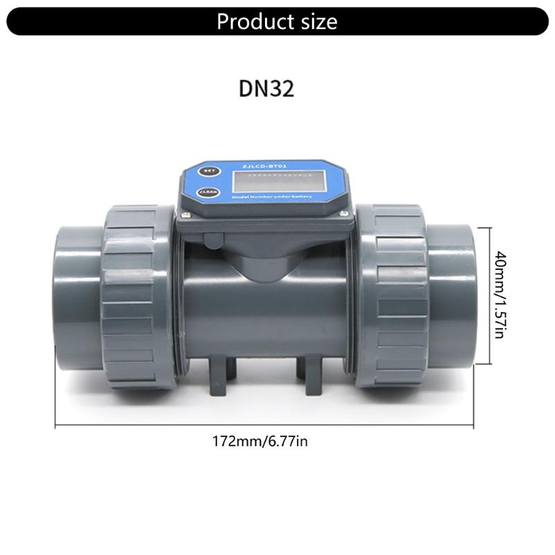 Digital Turbines Flowmeter Suitable For Farm & Garden Irrigation With LCD Display Measure Water Petrol Kerosene Methanol