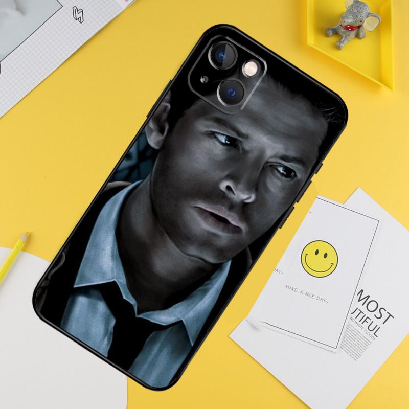 Supernatural Castiel Phone Case For iPhone 16 15 Pro Max 11 12 13 14 Pro Max Mini XR 16 15 Plus 16e Cover Shell