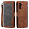 For Samsung Galaxy S25 FE Case RFID Blocking Wallet Stand Leather Phone Cover with Wrist Strap