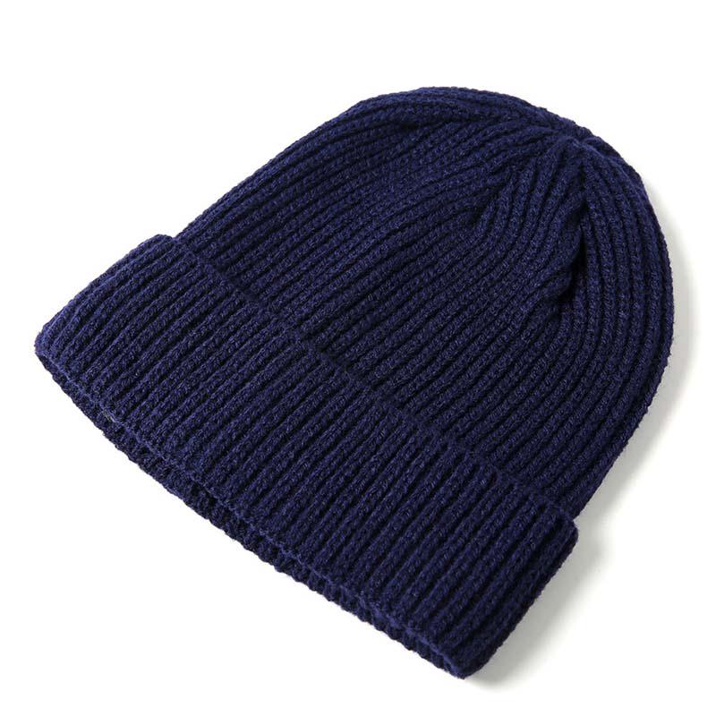 Unisex Fashion Solid Color Beanie Hat Stretch Soft Knit Cotton Cap Winter Warm Hat Couple Hat