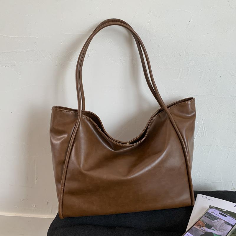 

Новая женская сумка-тоут большой вместимости, универсальная простая наплечная сумка-мессенджер в стиле ретро для работы и повседневной носки