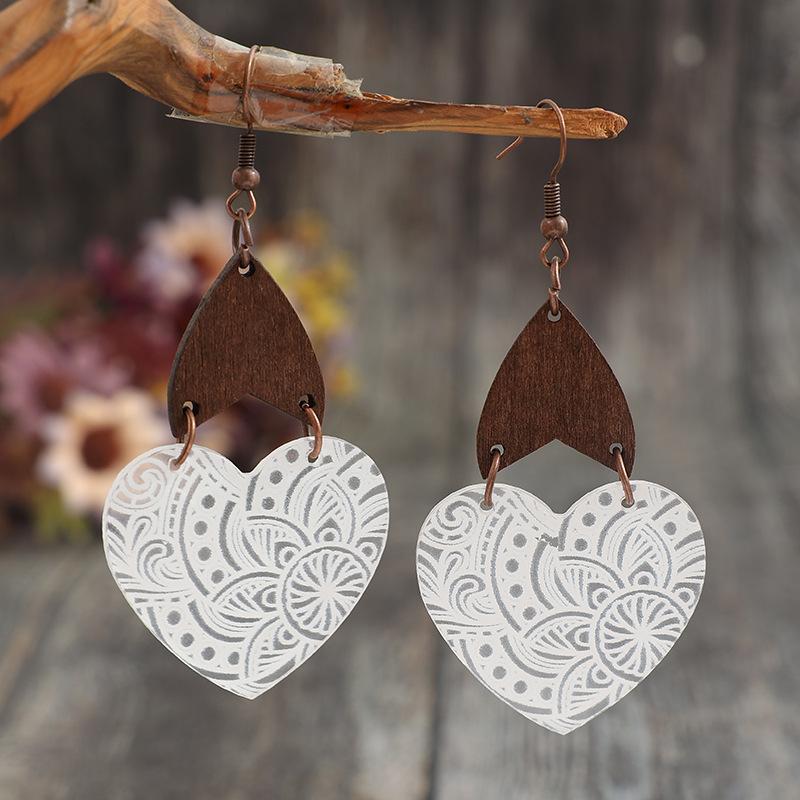

Fashionable And Fresh Style Simple Love Acrylic Flower Women s Earrings
