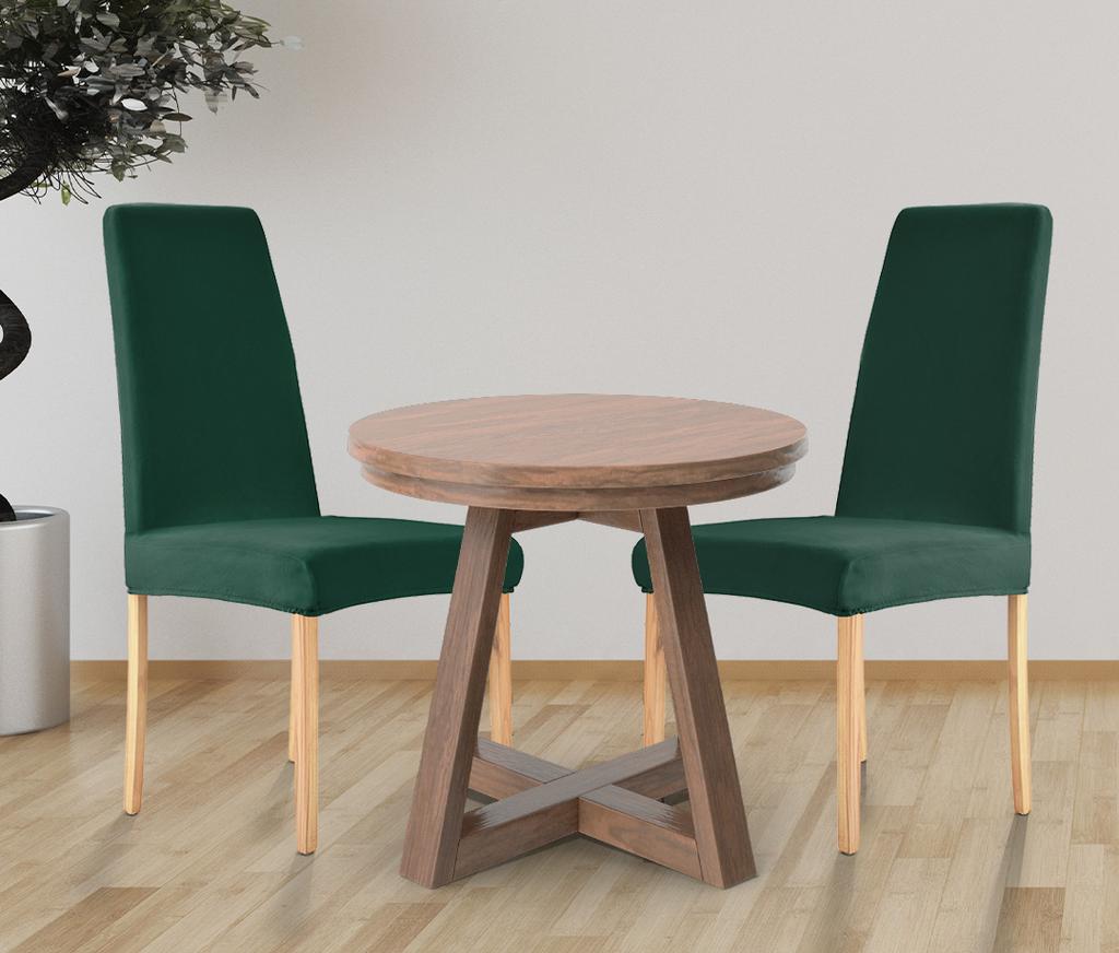 Cover For Chair Narrow Backrest Velvet Plush Thick Bottle Green