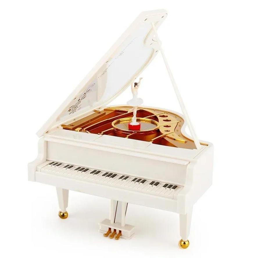 1 Pcs New Dancing Piano Music Box New Year Gift Present Girl's Birthday Romantic Gift Musical Box Home Decor