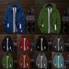 Luminous Windbreaker Mens Zipper Jacket Hoodie Light Sports Outwear Gym Coat