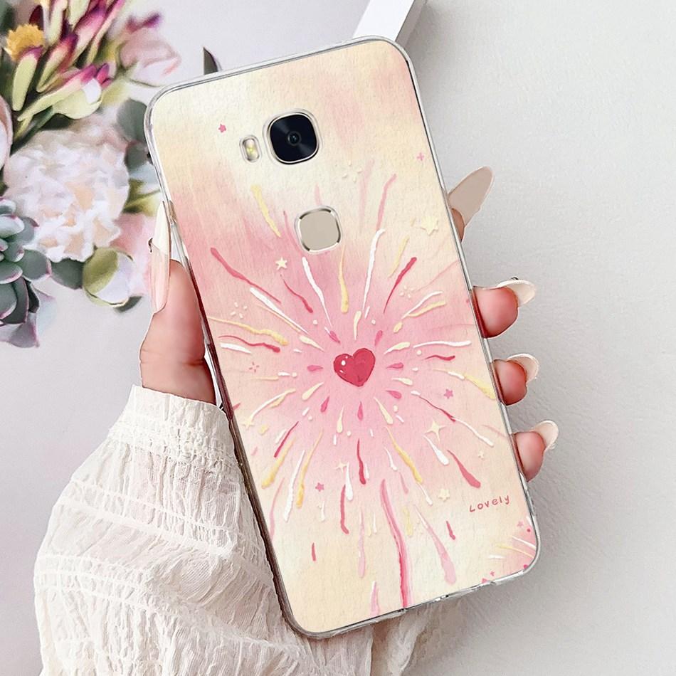 For Huawei Honor 5X GR5 2015 2016 KII-L21 L22 Elegant Floral Butterfly Phone Case For Honor5X KIW-L22 Soft Silicone TPU Cases