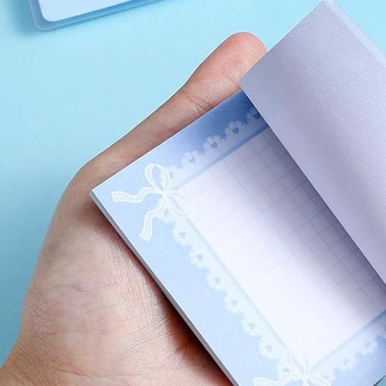 Bow Memo Pads Cute Strong Adhesive Page Markers Colorful Self-Stick Notes