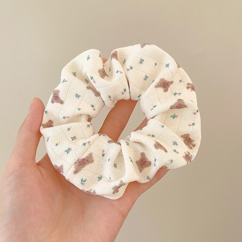 Scrunchie Coreano in Pizzo con Volant e Fiocco - Accessorio per Capelli Carino e Dolce