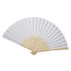 Various Colors Chinese Folding Bamboo Ribs Fan DIY Blank Paper Fan Wedding Shower Party Decor