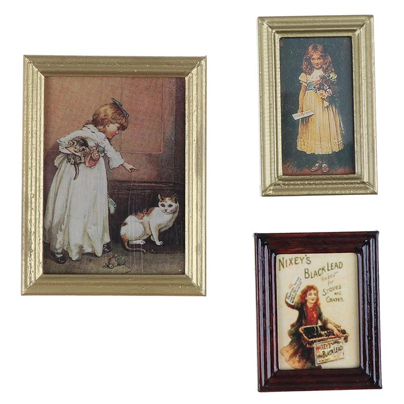 1:12 Dollhouse Miniature Oil Painting Decoration Dollhouse Accessories Painting
