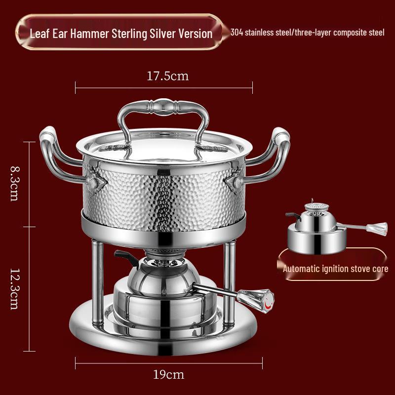 Wutuo Stainless Steel Mini Hot Pot with Automatic Ignition Stove