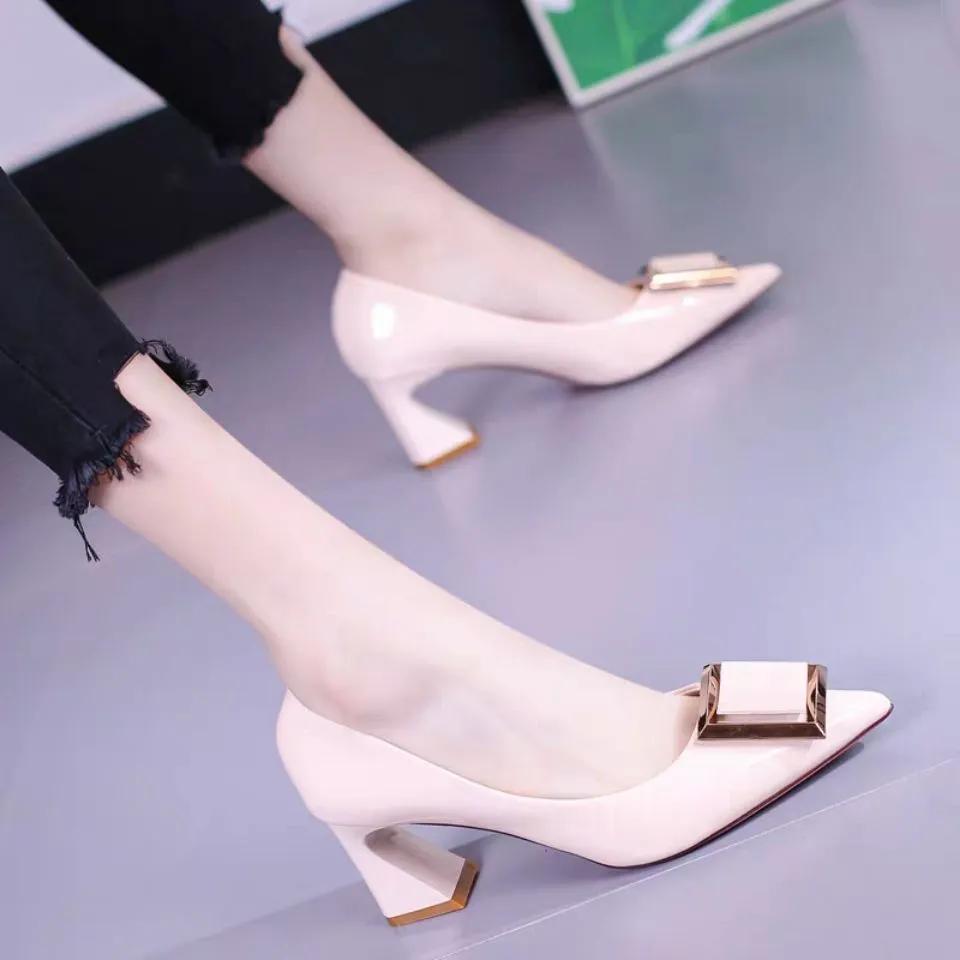 Zapatos De Mujer Women Fashion Pointed Toe High Quality European Stylish Elegant Party & Office Heel Shoes Pumps A1142