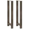 VidaXL Bar Table Legs In Natural Steel, 2 Pieces, 50 X (110-111) Cm 4013355