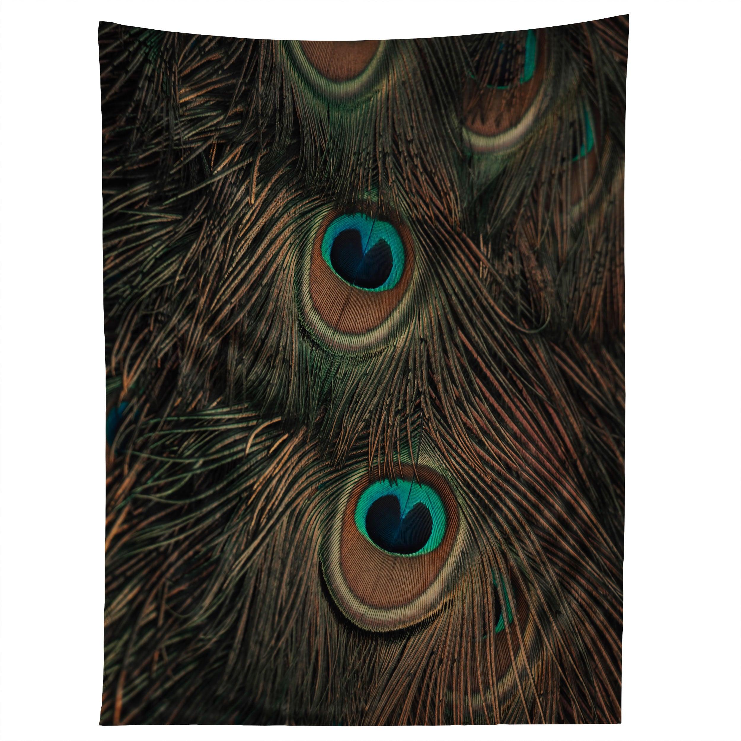 PEACOCK FEATHERS II tapestry 75x100