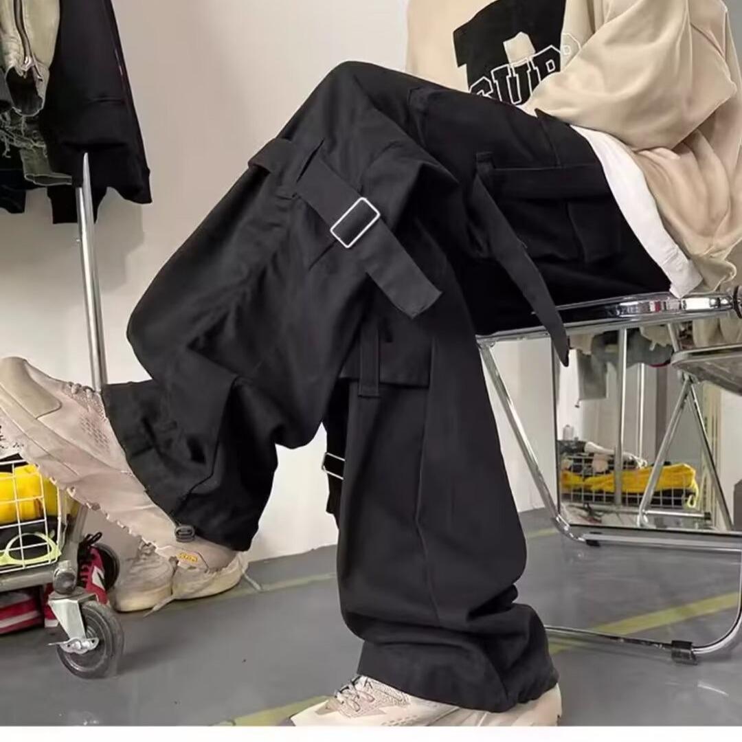 

Унисекс красный функциональный комбинезон с множеством карманов и лямками 2X Large чёрный