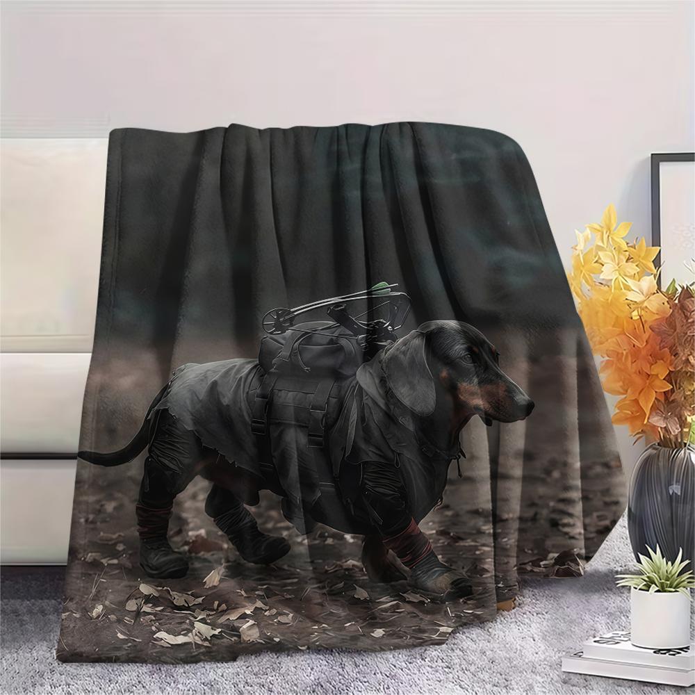 Hiking Animals Print Flannel Blanket,High Quality Comfortable for All Seasons,Home Decor,Warmth and Comfort,Perfect for Christmas Gifts