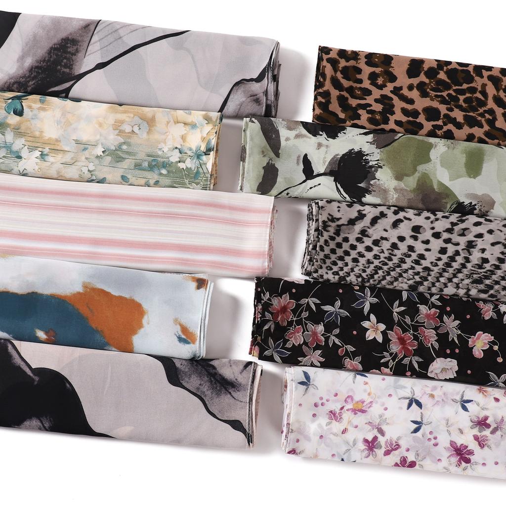 Fashion Scarf Solid Muslim Women's Hijab Scarves Chiffon Hair Ball Turban Ladies Hijabs For Head Female Long Wraps Headscarf