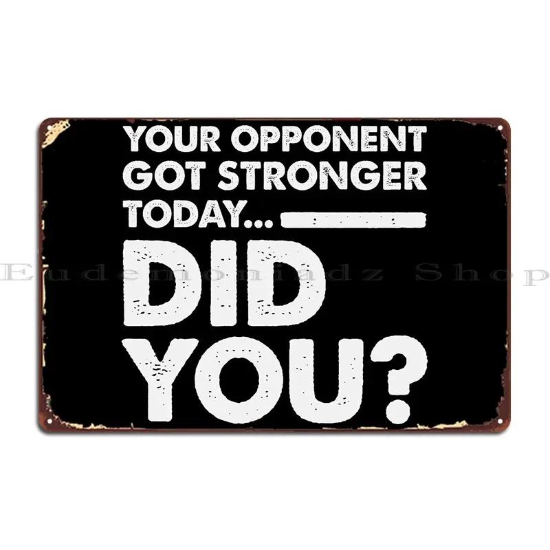 Get Stronger Metal Sign Printing Personalized Garage Pub Wall Mural Tin Sign Poster 20x30cm(7.8x11.8inch)