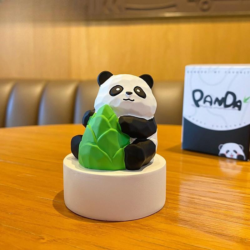 Roztomilá a Vynikající Pryskyřičná Figurka Stolní Dekorace pro Flu Panda Auto Ozdoby do Auta