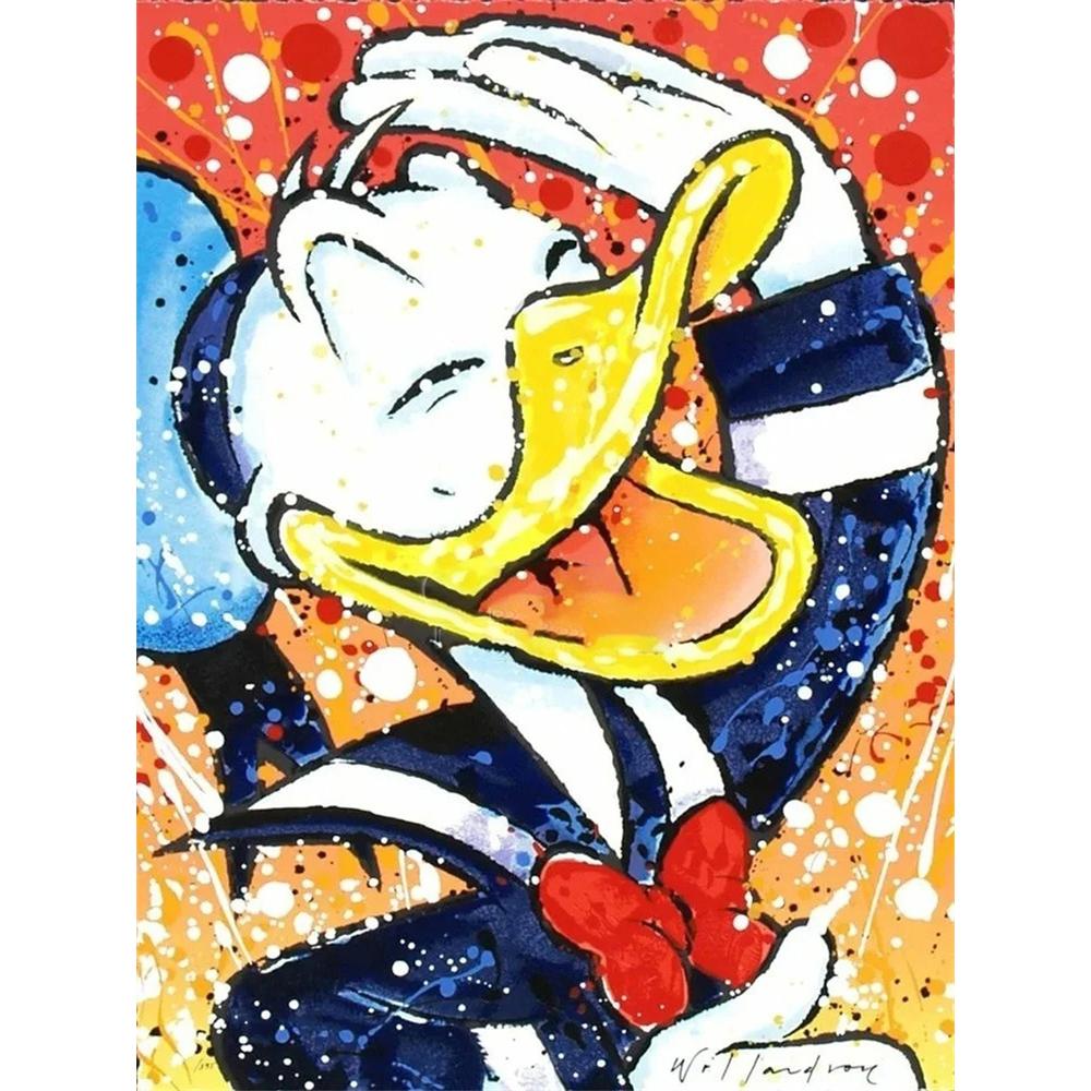 

Disney 5D DIY Diamond Painting Decorations Donald Duck Ink Splatter Art Trendy Portrait Painting Diamond Embroidery Rhinestone CrossStitch SetHandmade Round 20x30cm