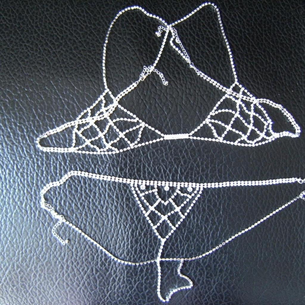 Chic Rhinestone-Inlaid Waist & Neck Body Chain Belt