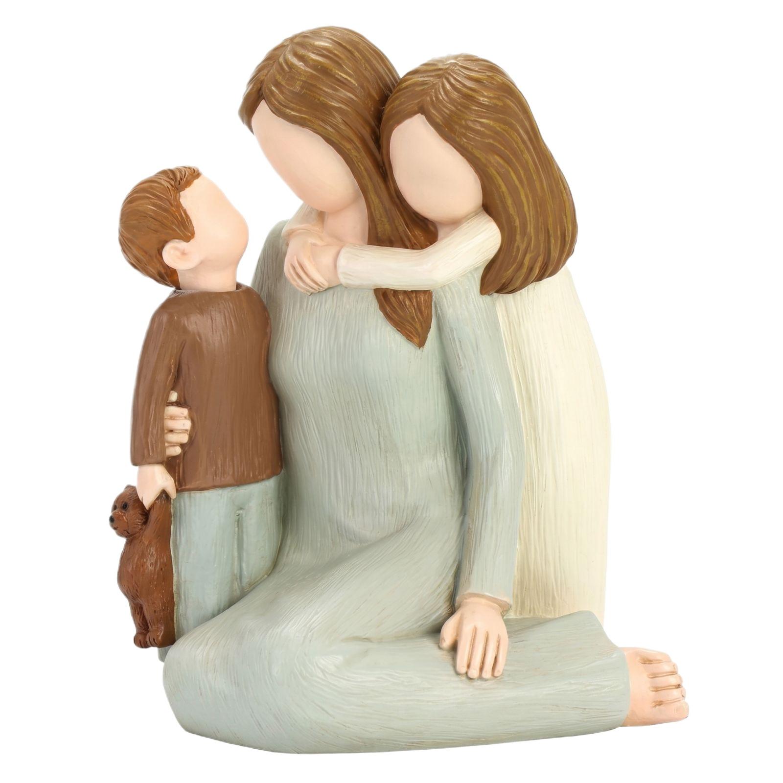 

Mother and Children Resin Statue Family Embrace Figurine Sculpture for Home Decor Gift for Mom Birthday and Mother s Day One Size
