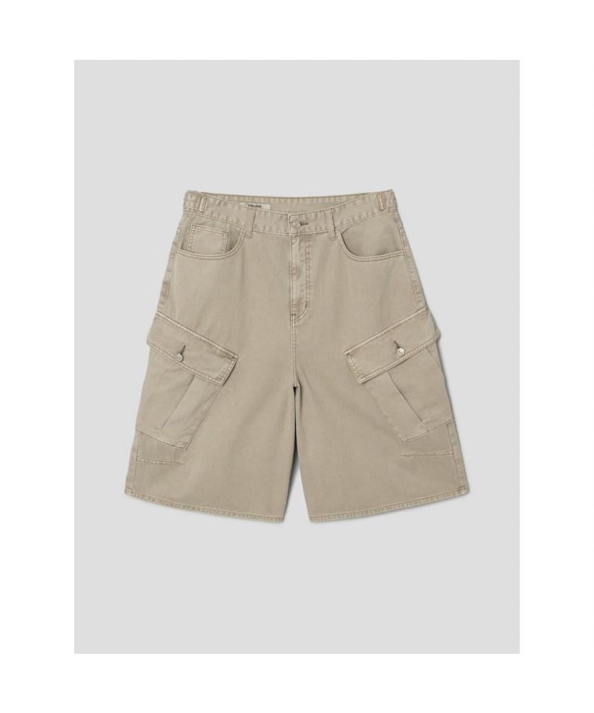 8SECONDS Bermuda Cotton Cargo Pants Beige