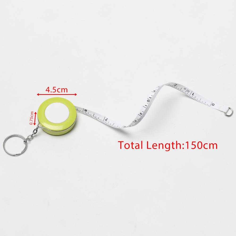 Mini Candy Color 150cm/60 Inch Camping Keychain Tape Measure Soft Ruler Measuring Tool
