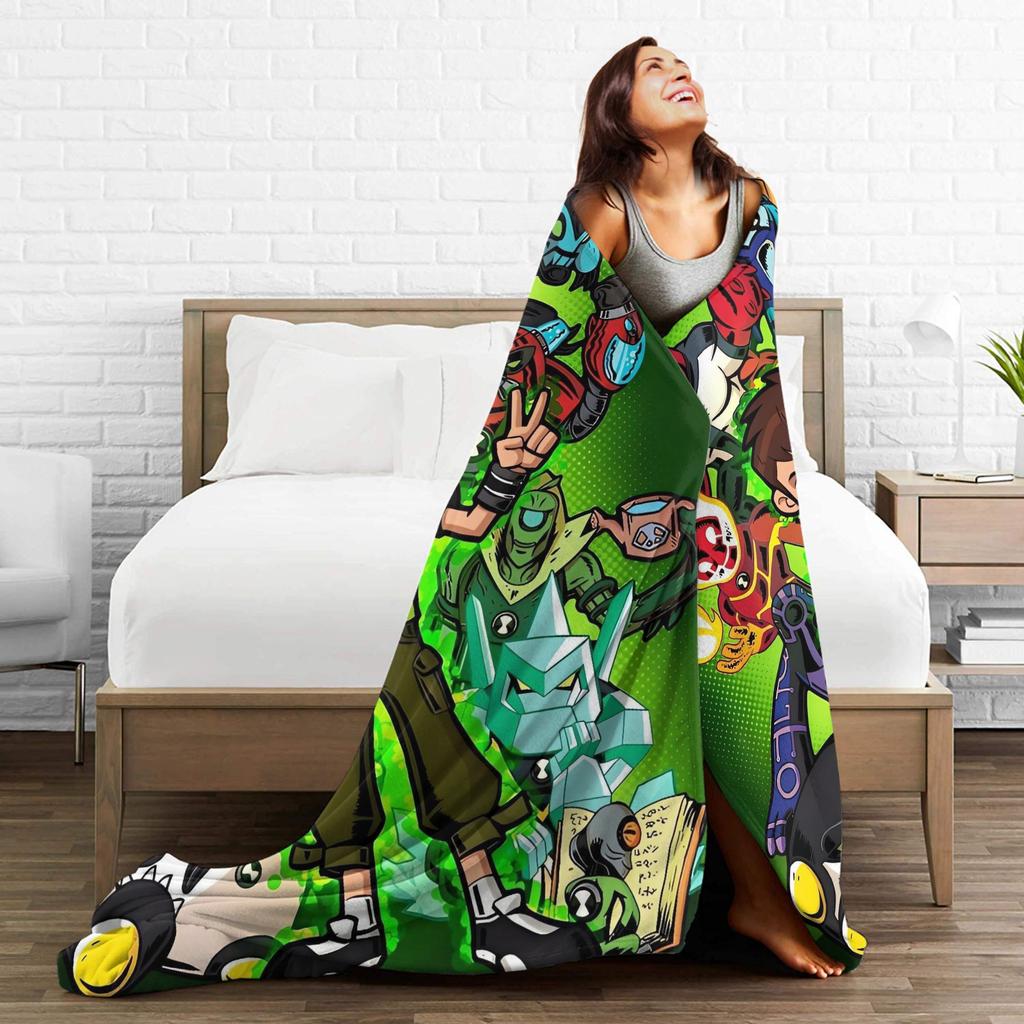 Ben 10 Omnitrix Decken Qualität Super Weich Überwurfdecke Winter Mädchen Jungen Sofa Bett Modischer Bettbezug