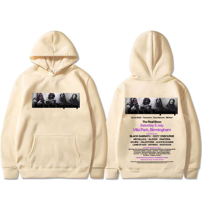 Heavy Metal Rock Band Black Sabbath and Ozzy Osbourne Back To The Beginning Vintage Hoodie Men Women Classic Casual Sweatshirt