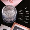 100/200/500Pcs Clear Push Pins Transparent Plastic Head Thumb Tacks Steel Pointed Nails