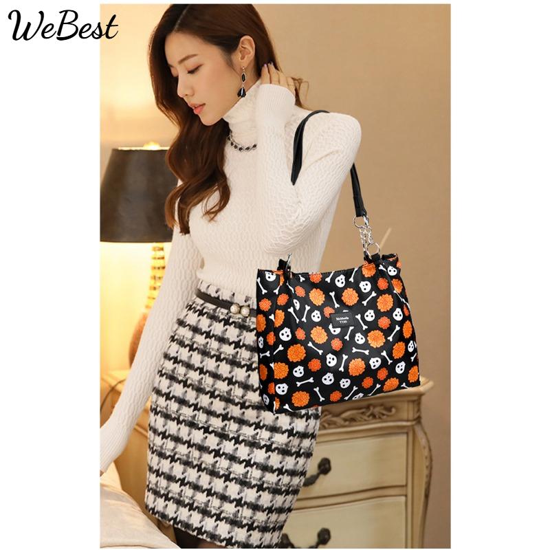 

Nylon Shopping Commuting Tote Bag чорний