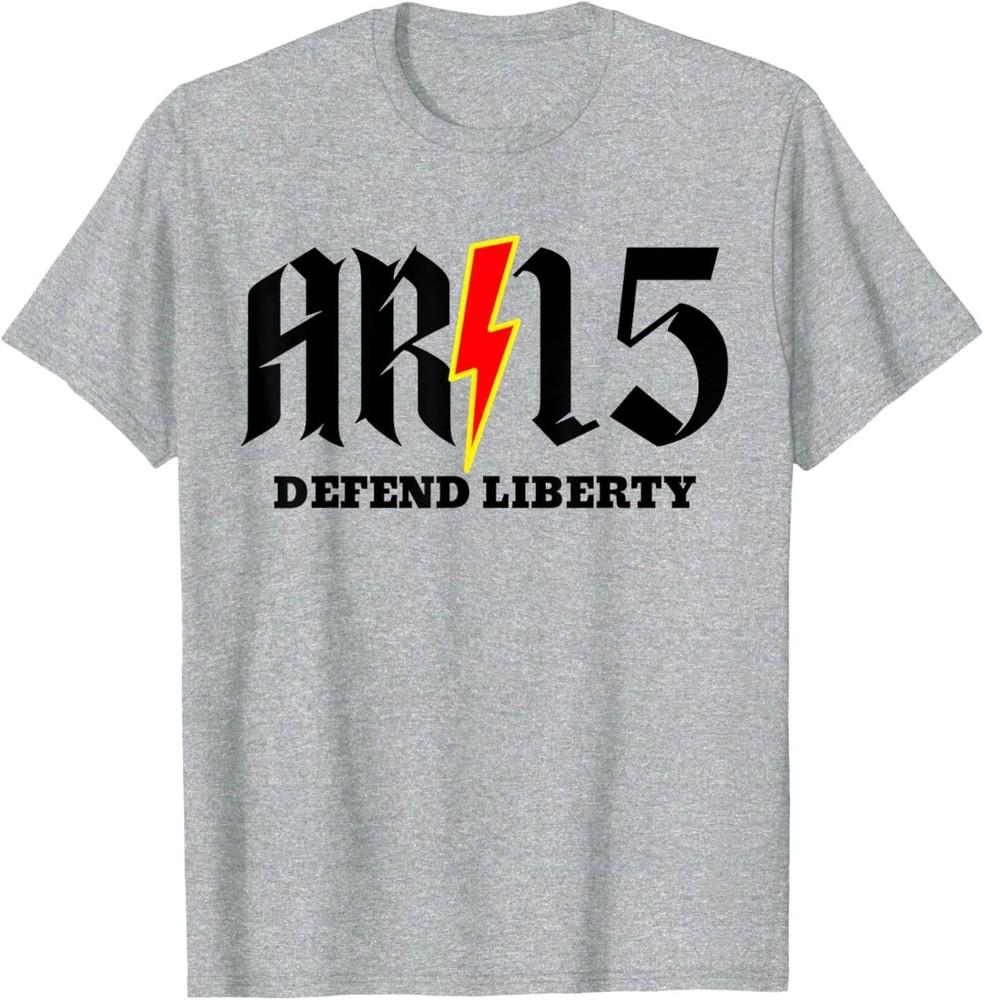 GUN RIGHTS AND 2A SUPPORT - AR.15 Defend Liberty T-Shirt L