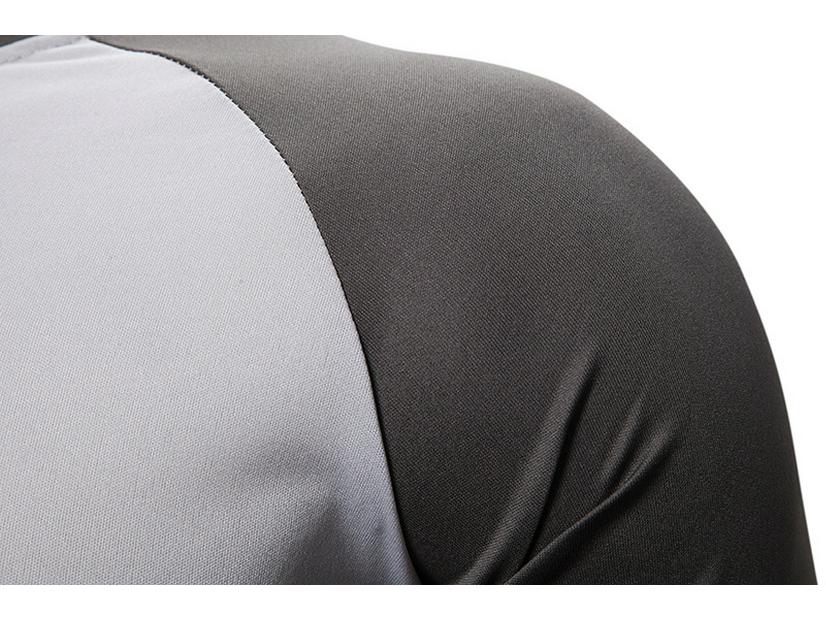 2026 Men's Color Block Long-Sleeve Round Neck T-Shirts