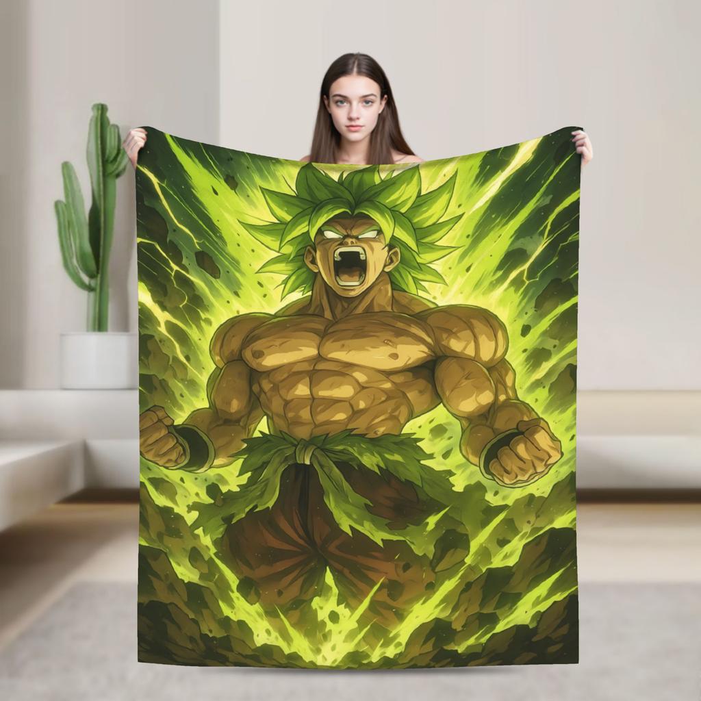 D-Dragons Ball Anime Flannel Blanket Super Soft Throw Blanket for Home Decor Decorative Street Trend Bedspread Sofa Bed Cover