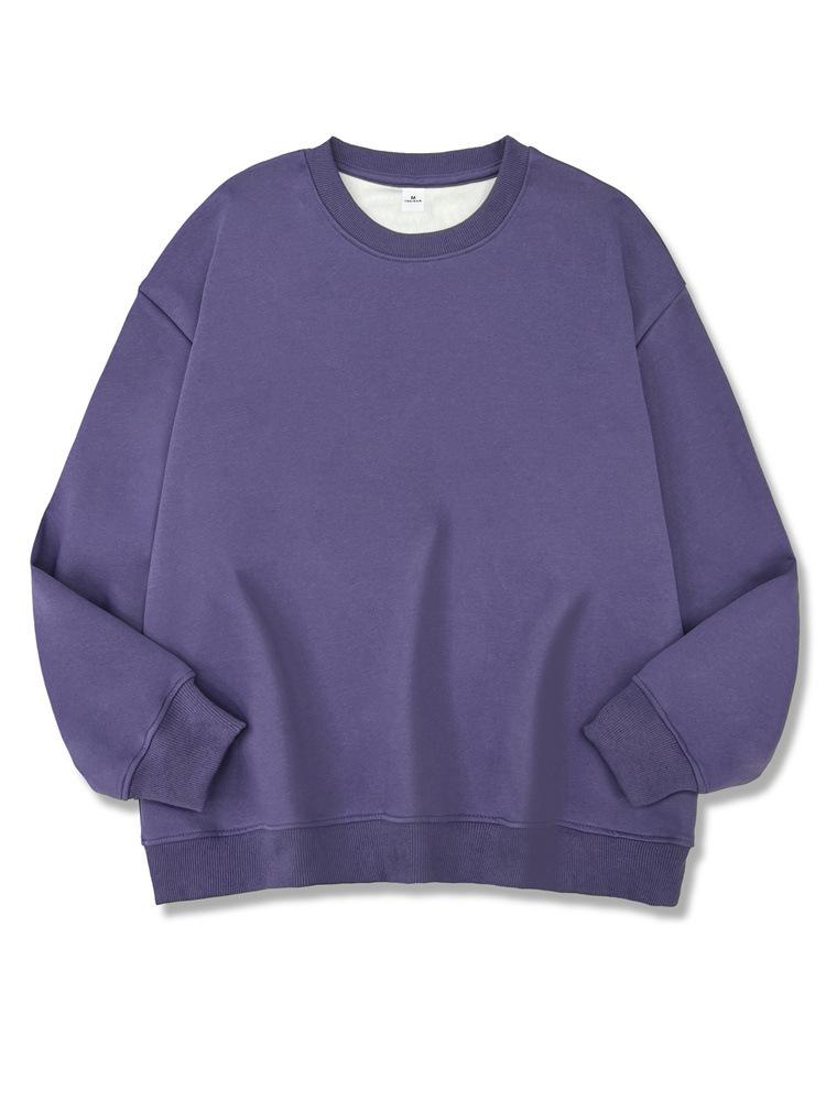 Sweater, Autumn and Winter Long-sleeved Solid Color Composite Sweater Trendy Brand Casual Loose Round Neck Sweater Light Version