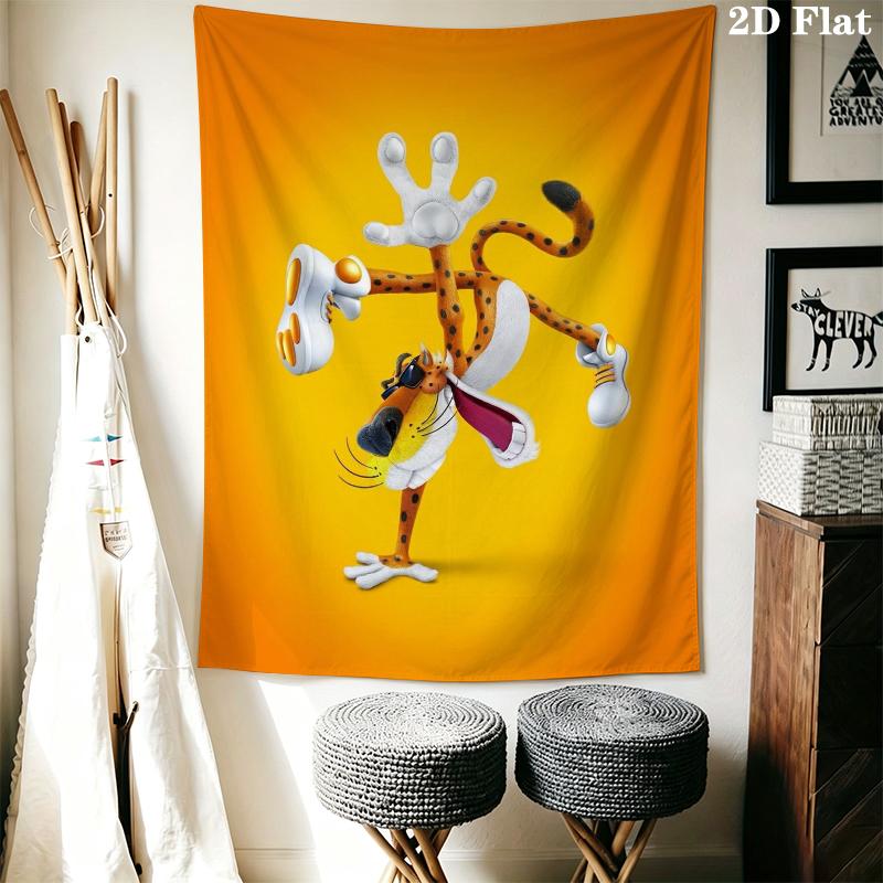 Chester Cheetah Wall Tapestry Aesthetic Wall Hanging Printed Fabric Blanket Decorative Tapestries for Bedroom Living Room Home Decor
