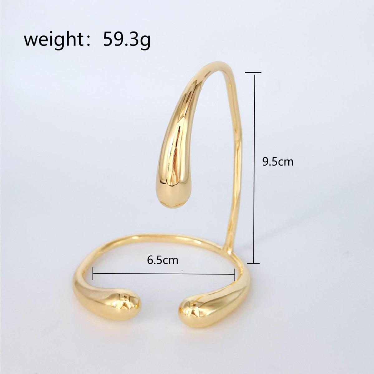 

Дизайн Sense Lava Opening Браслет Индивидуальность Мода Капля воды Глянцевый Золотой Преувеличенный Браслет Золото золотой