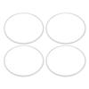 4Pcs 16 Inch Wheel Rim Protector Ring Anti Scratch Self Adhesive Wheel Rim Guard Trim Ring for Flat Rim Edge Car White
