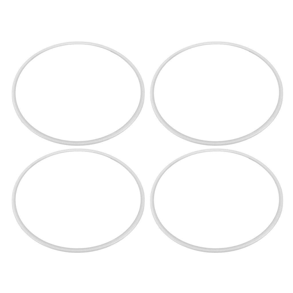 4Pcs 16 Inch Wheel Rim Protector Ring Anti Scratch Self Adhesive Wheel Rim Guard Trim Ring for Flat Rim Edge Car White