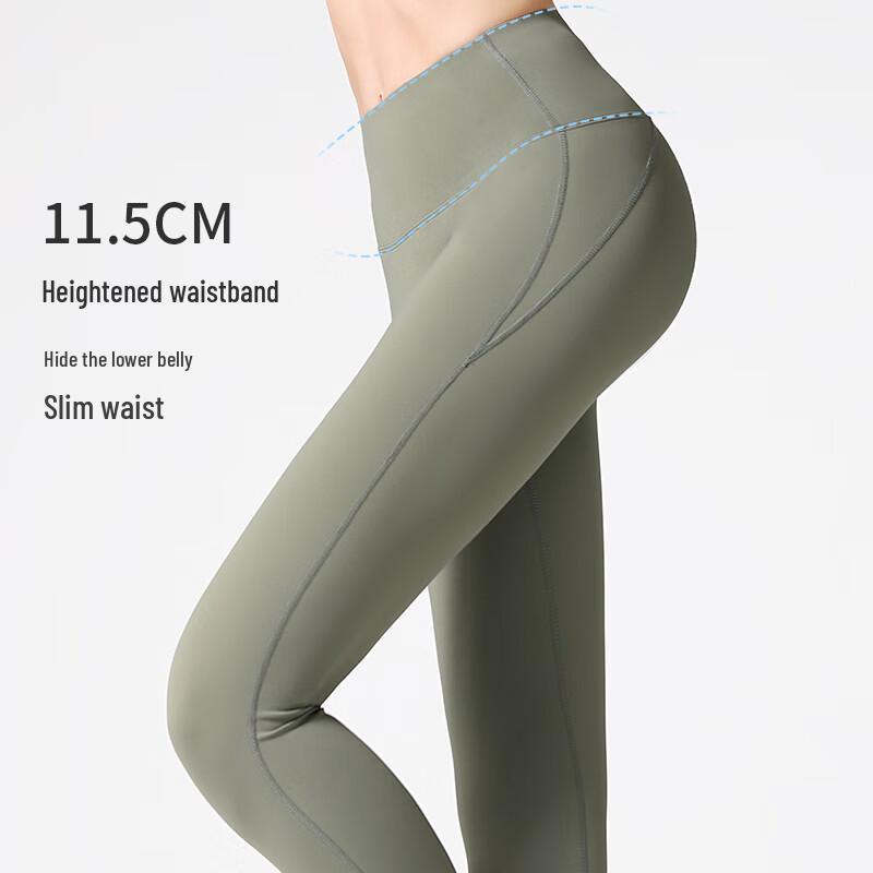 CAMEL Women's High-Waist Seamless Yoga Fitness Leggings