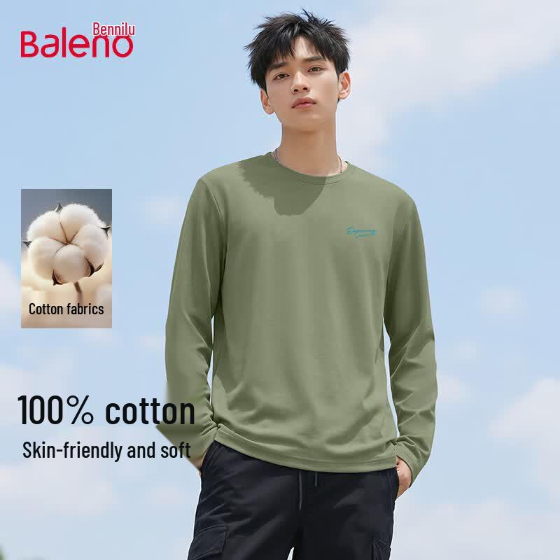 Baleno Men's Heavyweight Cotton Long-Sleeve T-Shirt