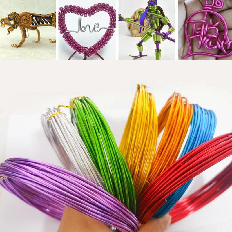 2-10Meters Aluminum Wire Color Painted Metal Cord for DIY Jewelry Making Findings Accessories 0.6/0.8mm/1mm/1.2mm/1.5mm/2mm/3mm