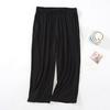 Men's Casual Modal Cropped Pants - Comfortable for Outdoor, Pajama, or Home Wear - Loose Fit for Spring and Summer.